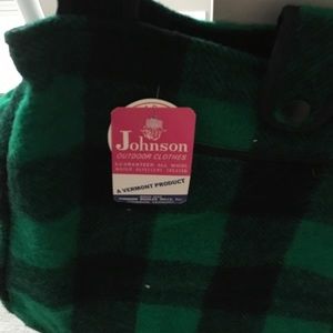 Johnson wool buffalo check purse
